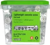 Skrūve vieglbetona 8x130mm CS gremdgalva 50gab/iep., ESSVE 105307