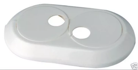 Sienas dekoratīvā rozete dubultā 20mm balta