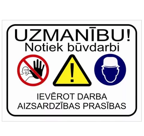 Zīme  ''Būvplāksne'' 32x44cm