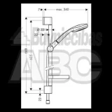 HG27772000 dušas lifts kompl.  100 Croma VARIO/Unica C650mm