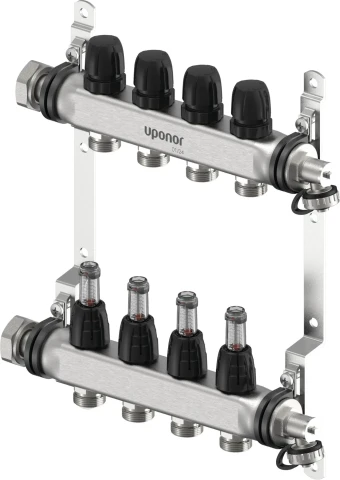 Uponor Vario S manifold with flow meters FM, 4XG3/4", 1140835