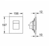 Grohe taustiņš Skate Cosmo Duo 156x197mm, hor/vert, matēts hroms, 38732P00