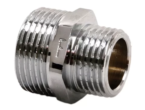 Hromed nipple 3/8" - 1/2"