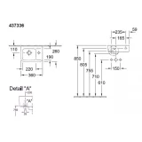 Villeroy&Boch izlietne Architectura 36cm, jaucējkrāns pa labi
