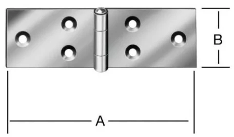 Wide flap hinges 160x37mm Steel / ZN