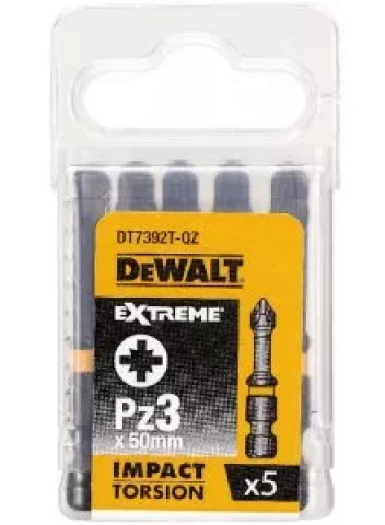 DeWALT EXTREME IMPACT TORSION uzgaļi PZ3, 50 mm, 5 gab/iep., DT7392T-QZ
