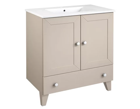 Alterna-Siesta vannas istabas skapis ar izlietni 81cm, pelēks kašmirs