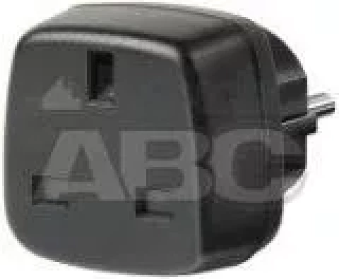 Adapters 220V apaļie-plakan UK  ligzda melna