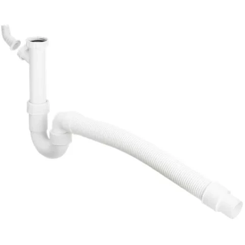Сифон трубный Viega 101633 с гофрированным отводом 1 1/2 x 40/50 без выпуска, пластик (101633)