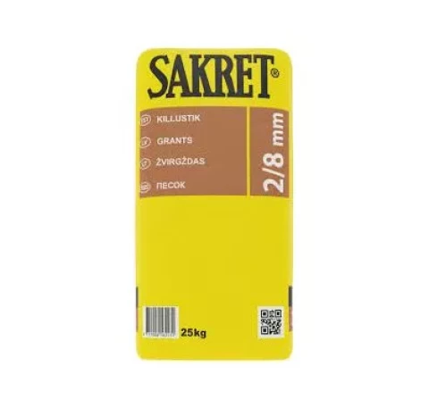 Sakret smilts 25kg Grants ar frakciju 2-8mm