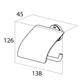 URBAN toilet paper roll holder with lid, white