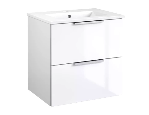 ALTERNA Skapis ar izlietni COMPACT ALT50-2/P, 51cm balts mat.balts\osis