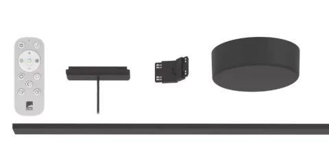 Sliedes apgaismojuma starta komplekts + pults max 8 gaismekļi melns EGLO 901753