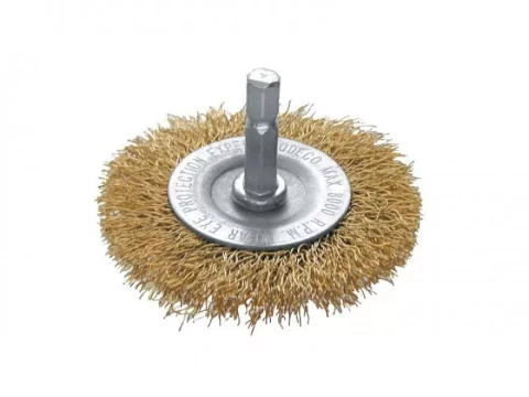 NOVIPro Щётка-крацовка круговая для дрели, ø125мм, латунированная проволока