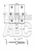 Hinge Kurzeme 70x55mm right zinc plated