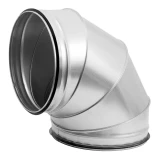 elbow metal, 90*- Ø200mm with rubber