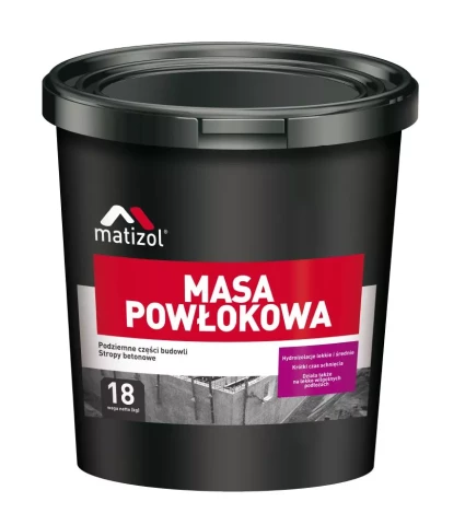 Universāla hidroizolācijas bitumena kaučuka mastika uz šķīdinātāja bāzes Matizol Masa powłokowa, 9kg