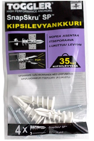 Dībelis Toggler Snaps+skrūve