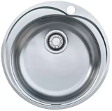 Franke nerūsējošā tērauda izlietne ROL 610-41 D51cm auduma struktūra+ vent.3 1/2" xx