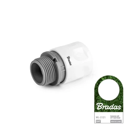 Konektors WHITE LINE 3/4" M BRADAS