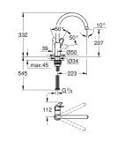 Grohe virtuves izlietnes maisītājs Start Flow hroms 31555001 Izpārdošana
