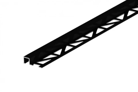 FLĪŽU LĪSTE METĀLA KANTAINA 12MM 2.5M pulēts, anodēts Melns