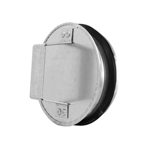 Noslēgvāks gaisa vadiem ar rokturi, metāla, Ø125mm, ar gumiju