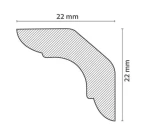 Putuplasta griestu līstes C-30 22x22mm 2m (220gab/iepak)