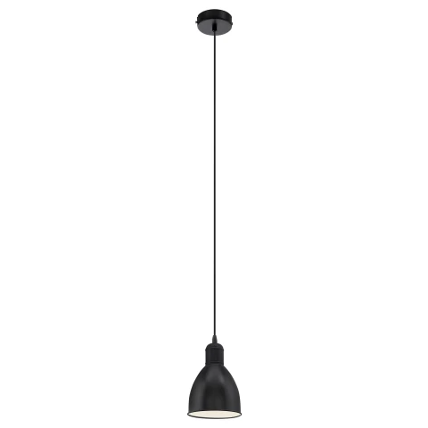 Griestu lampa EGLO Priddy E27 max60W melna 49464