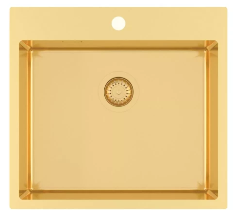 Virtuves izlietne AIR100N-G, 550x510mm, Gold, ner.tērauda