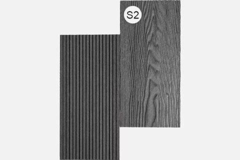KOMPOZĪTA TERASES DĒĻIS ECODECKPROFILE PREMIUM OLD WOOD Velvets 145x25mm  S2 Antracīts