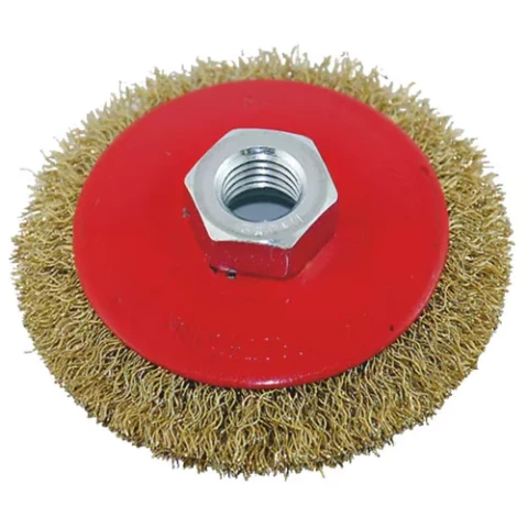 FASTER TOOLS Щетка угловая латунная - резьба M14 80 x 15mm