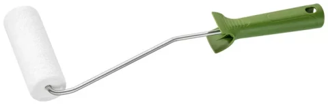 Rullis 12cm D30 Mikro8 balts ar kātu