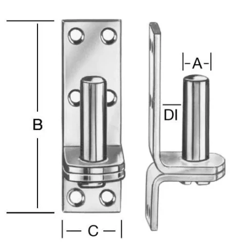 Eņģu turētājs uzskrūvējams 16x123x40mm ZN