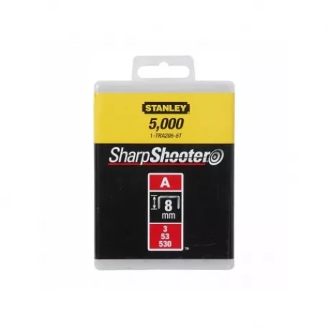 Stanley 1-TRA205-5T 8mm A-Type Light Duty Staples 5000 Pieces