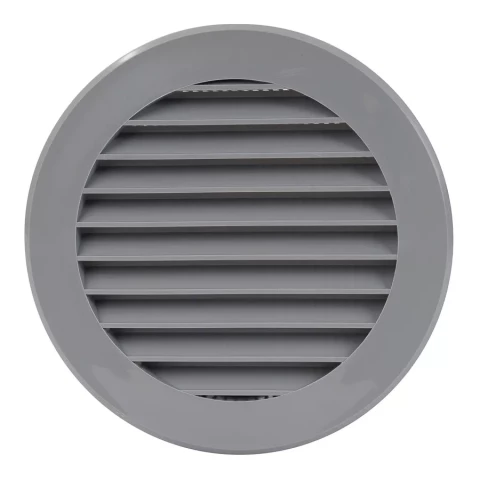 ventilation grille plastic, Ø125mm, grey