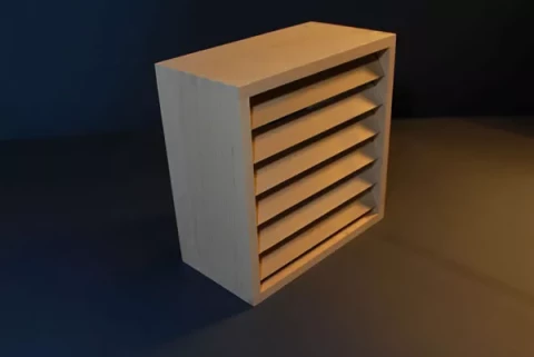 Pirts lampas aizsegs, melnalksnis 250x250x130mm (nr.123)