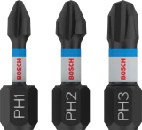Uzgaļu komplekts PRO Impact PH1/2/3 25mm BOSCH 2608522470