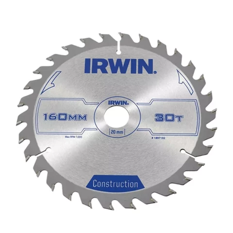 Circular Saw Blade 160 x 20mm x 30T ATB, IRWIN 1897192