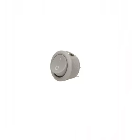 Rocker switch round 6A 250V grey