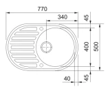 Franke Fragranīta раковина ROG 611 780x510 мм бежевая, 114.0029.528
