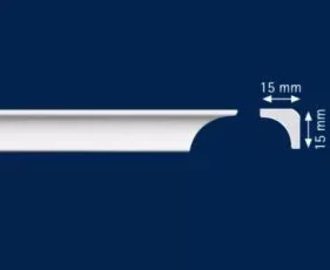 Putuplasta griestu līstes A-3  15x15mm 2m (300gab/iepak)