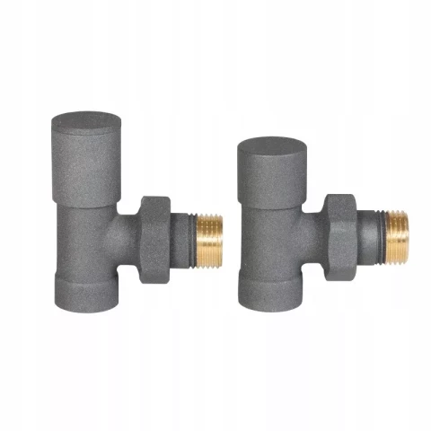 Radiatora krānu komplekts , stūra, antracīts/grafīts