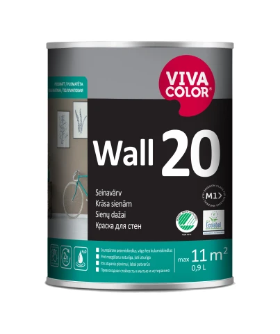 VIVACOLOR Wall 20 C 0.9L Pusmatēta krāsa sienām TIKAI TONĒŠANAI! Green Line