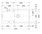 FRANKE Fragranīta izlietne MRG 611-100 XL 970x500mm Oniks 114.0378.126