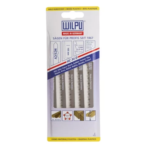 Figūrzāģa asmens HC 34 D, 5gab/iep., WILPU