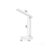 LED2B Galda lampa NOBLITE N 7W/3CCT 460lm pelēka