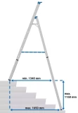 KRAUSE 2.45m 7 steps Stabilo professional telescopic ladder