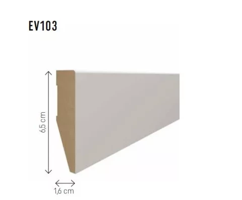 Grīdlīste MDF Evera 65 tumši pelēka EV103 65x16x2400mm