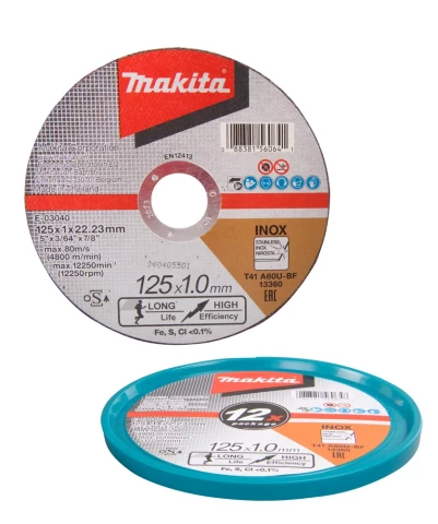 Диск отрезной по металлу 125X1.0mm 12gab/iep, MAKITA E-03040-12